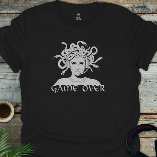 Game Over - Medusa - Geek T-Shirt - Black