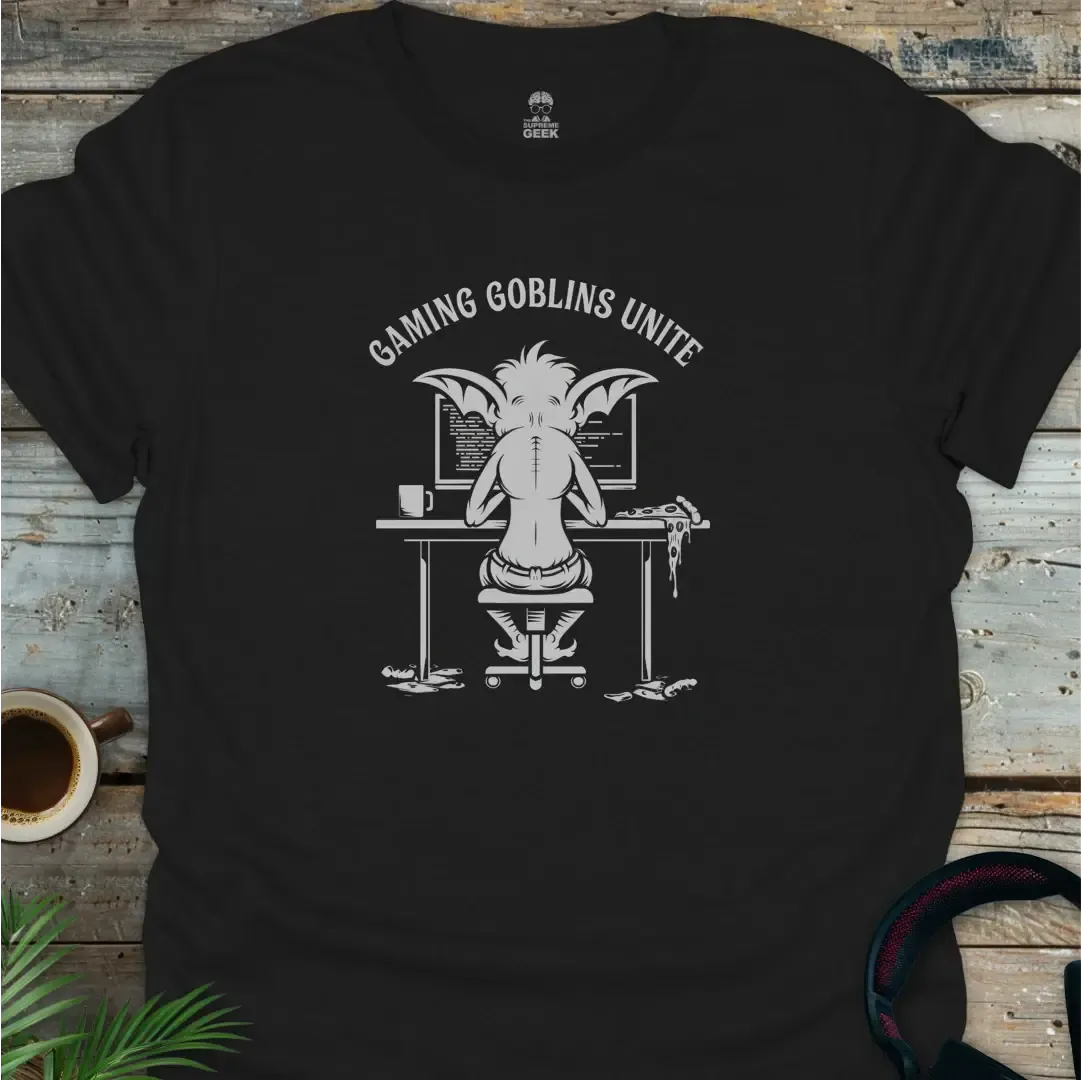 Gaming Goblins Unite - Geek T-Shirt - Black