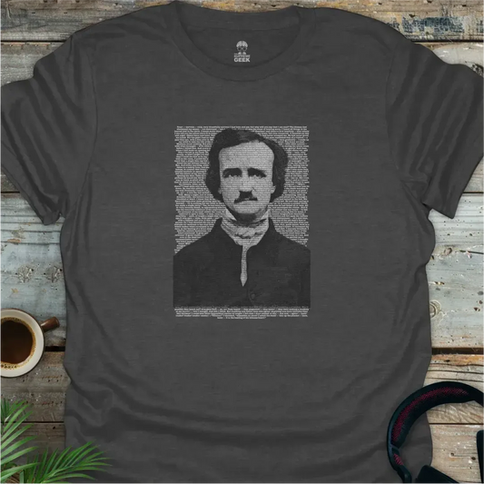 Edgar Allen Poe - Tell Tale T-Shirt - Geek T-Shirt - Dark Heather