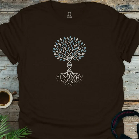 DNA Tree - Geek T-Shirt - Dark Chocolate