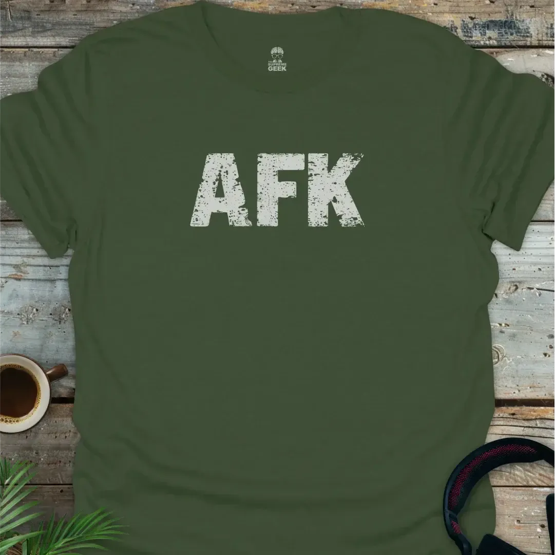AFK - Geek T-Shirt - Military Green