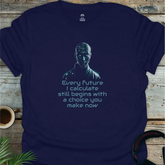 Cyber Oracle - Geek T-Shirt - Navy