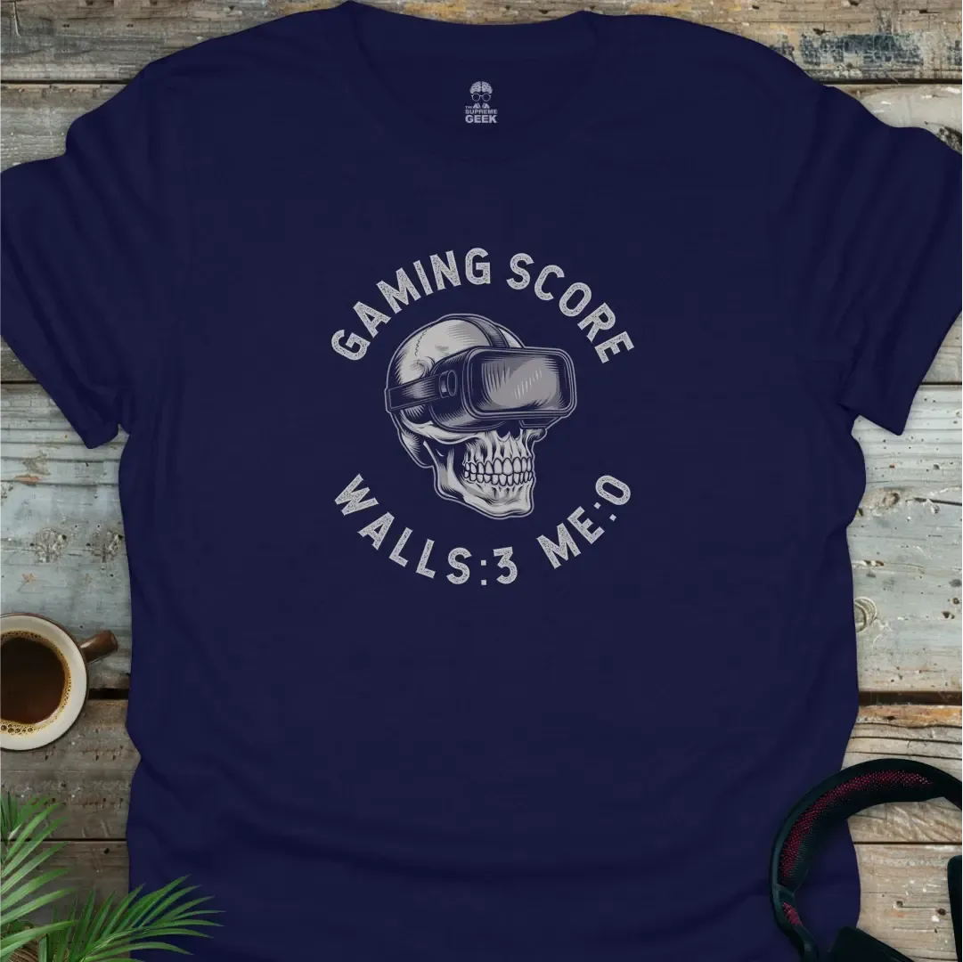 Gaming Score (VR) - Geek T-Shirt - Navy
