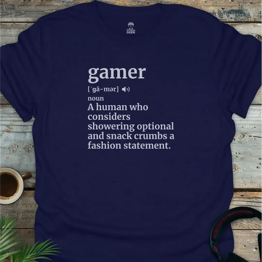 Gamer Definition - Geek T-Shirt - Navy