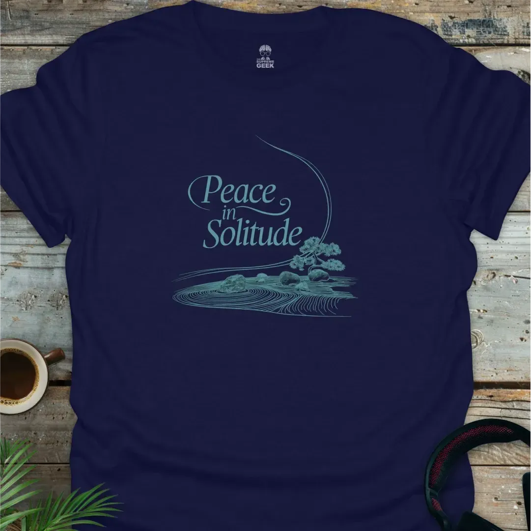 Peace In Solitude (Bonsai) - Geek T-Shirt - Navy