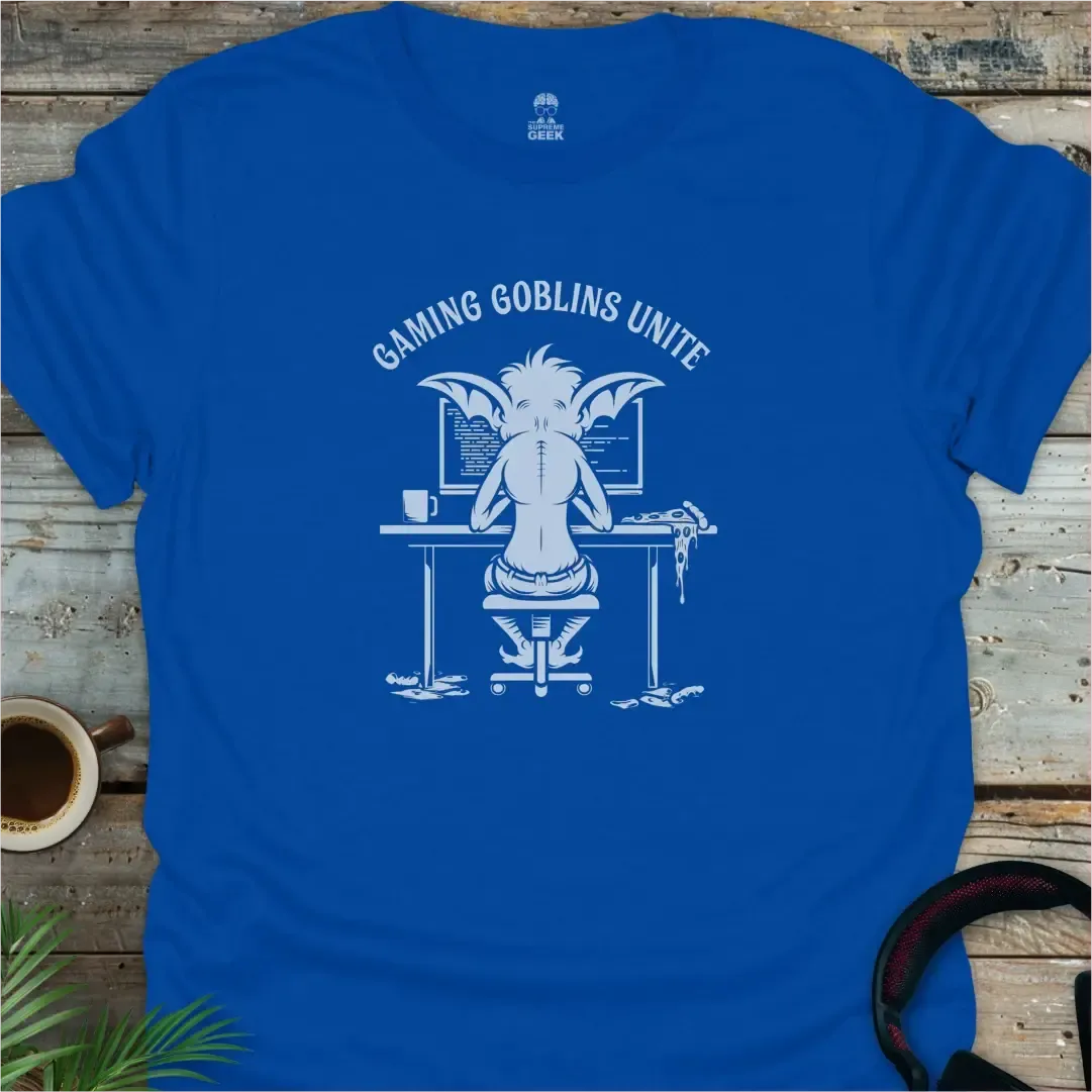 Gaming Goblins Unite - Geek T-Shirt - Royal