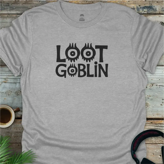 Loot Goblin - Geek T-Shirt - Sport Grey