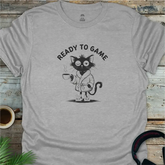 Ready to Game - Geek T-Shirt - Sport Grey