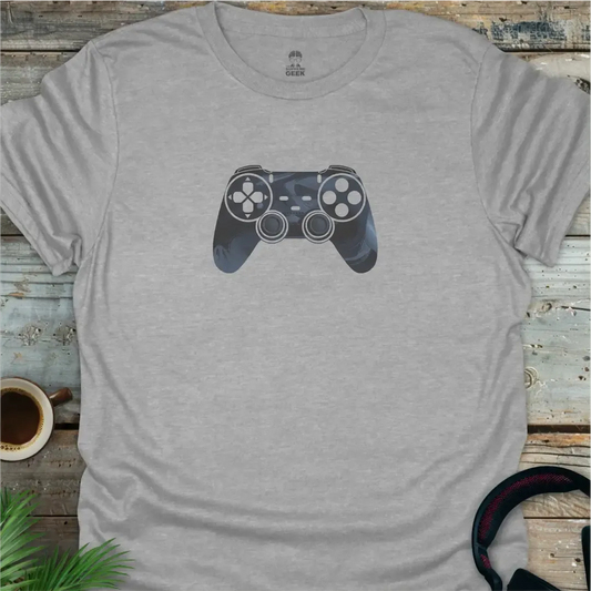 Swirling Game Controller - Geek T-Shirt - Sport Grey