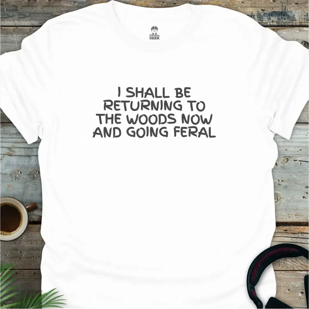 Returning To The Woods - Geek T-Shirt - White