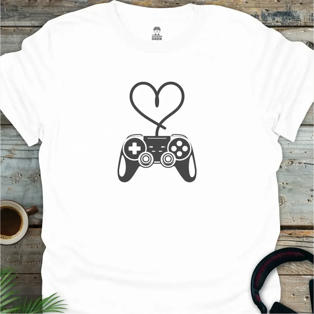 Control My Heart - Geek T-Shirt - White