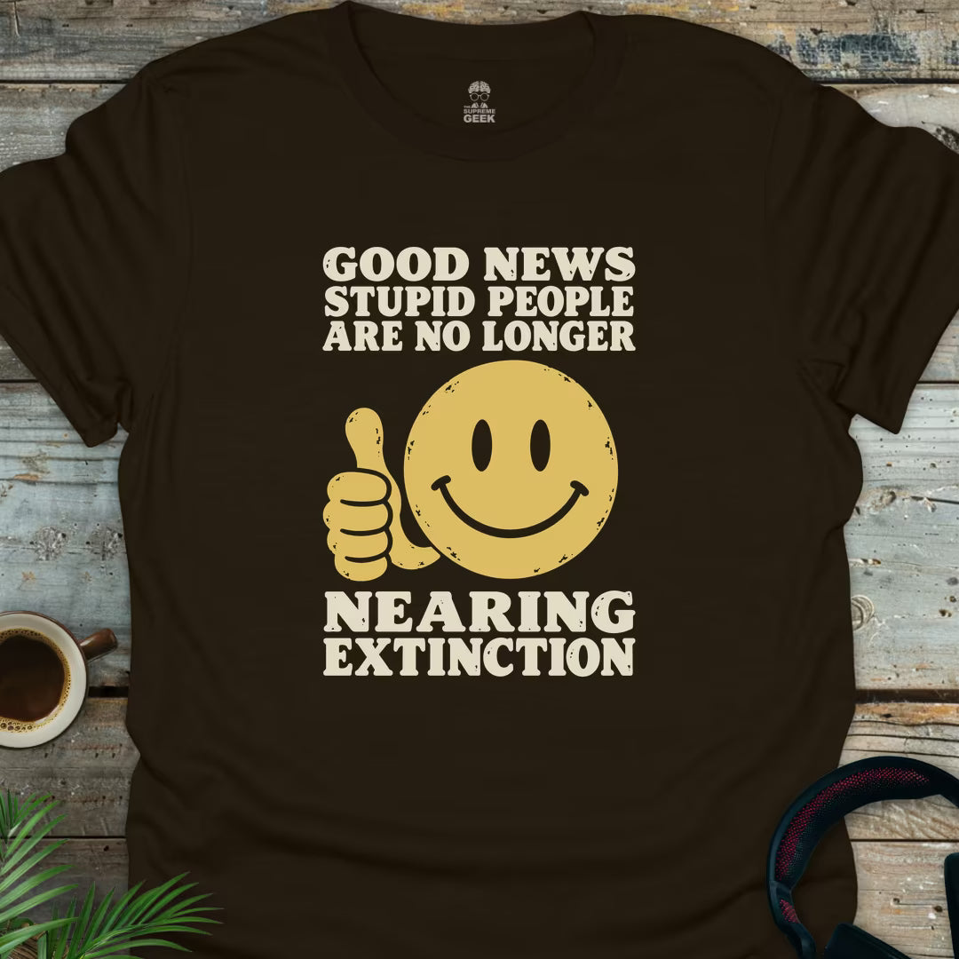Stupid People - Geek T-Shirt - Dark Chocolate