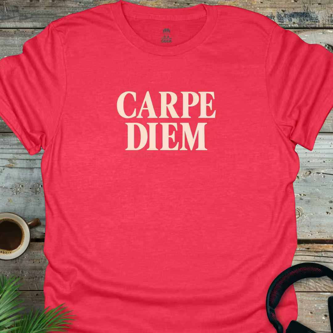 Carpe Diem - Geek T-Shirt - Heather Red