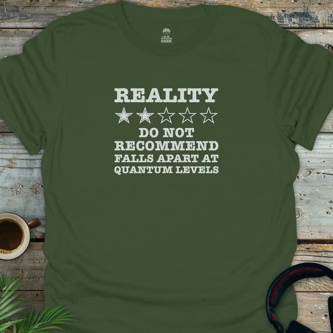 Reality Review - Do Not Recommend - Geek T-Shirt - Military Green