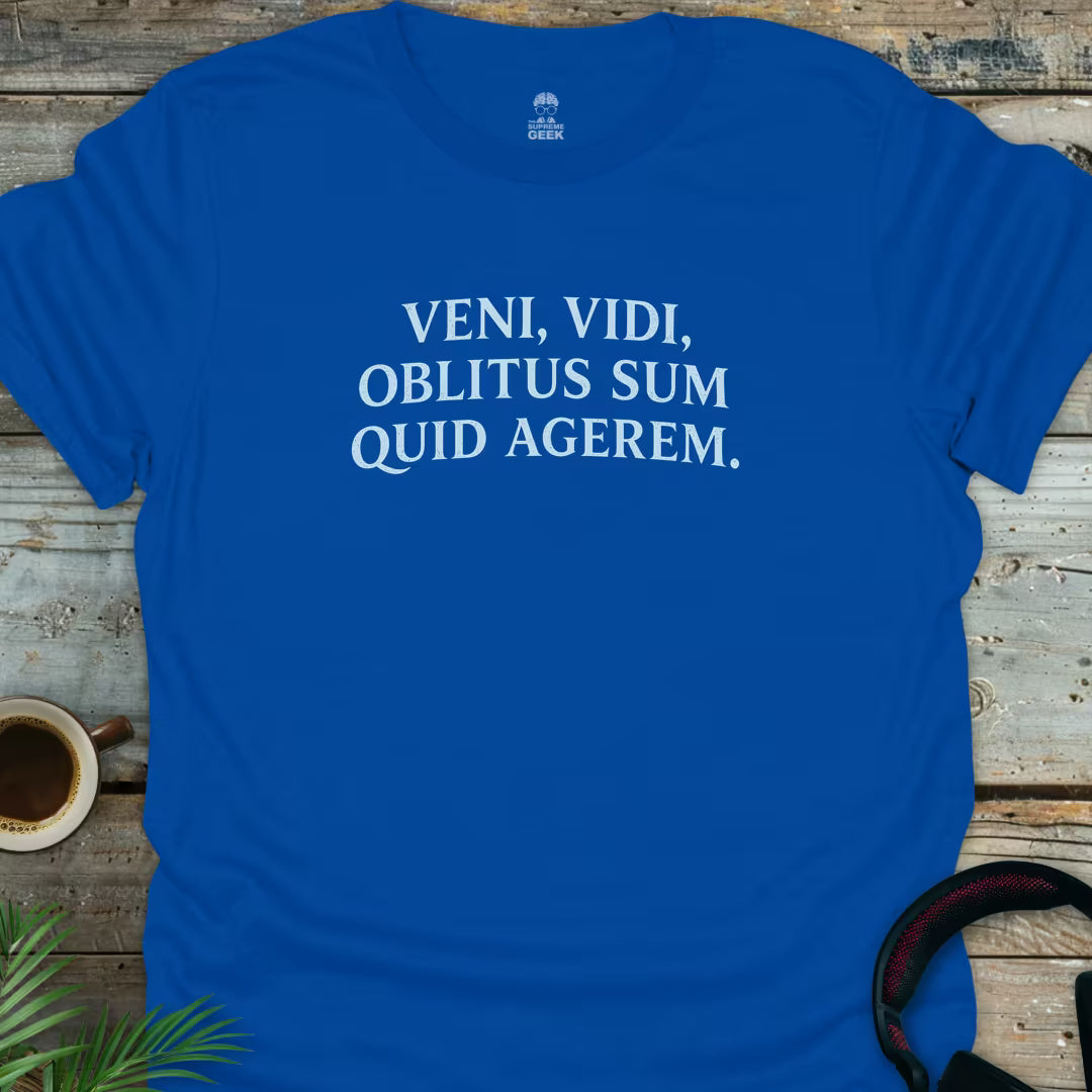 I Came, I Saw, I Forgot What I Was Doing (Latin) - Geek T-Shirt - Royal