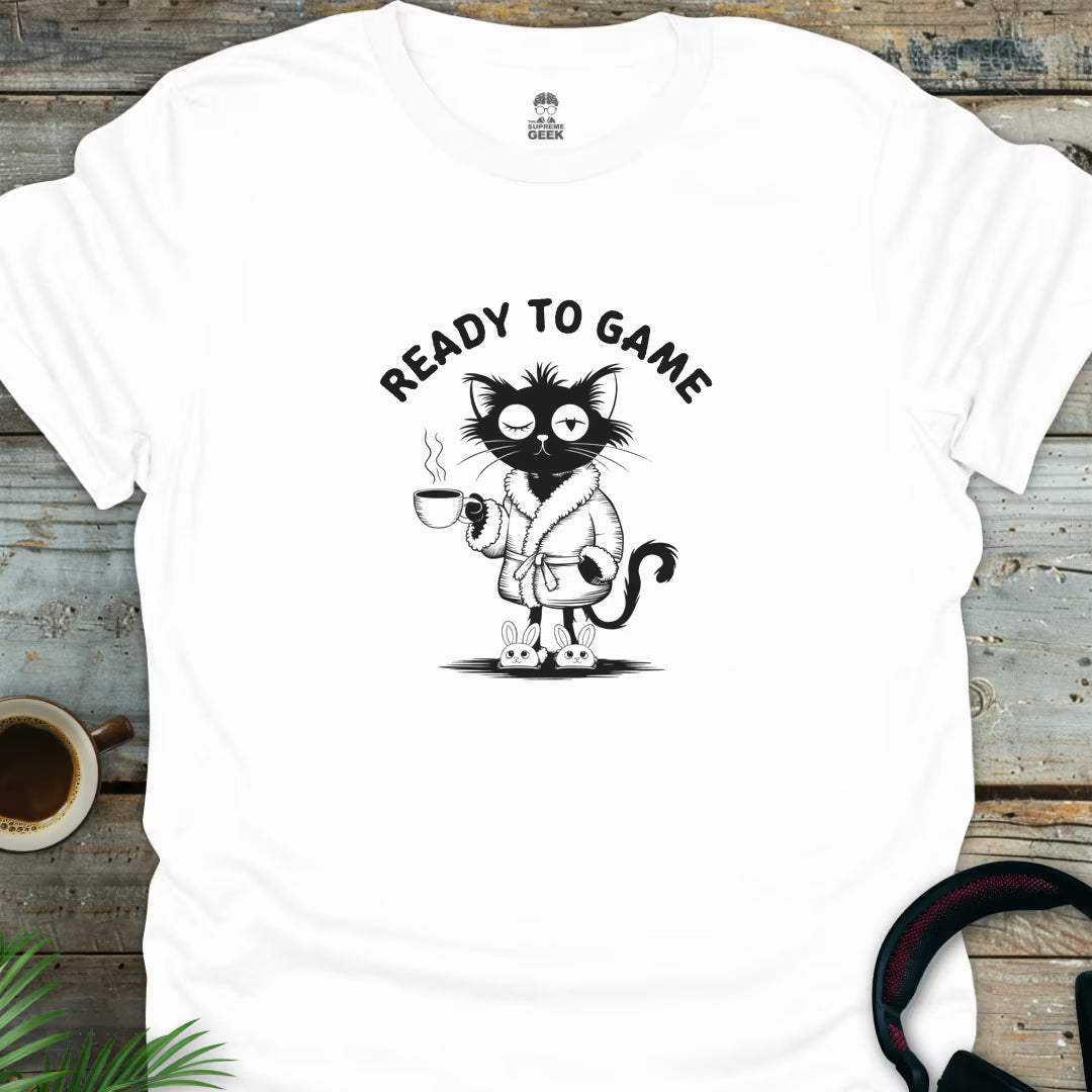 Ready to Game - Geek T-Shirt - White