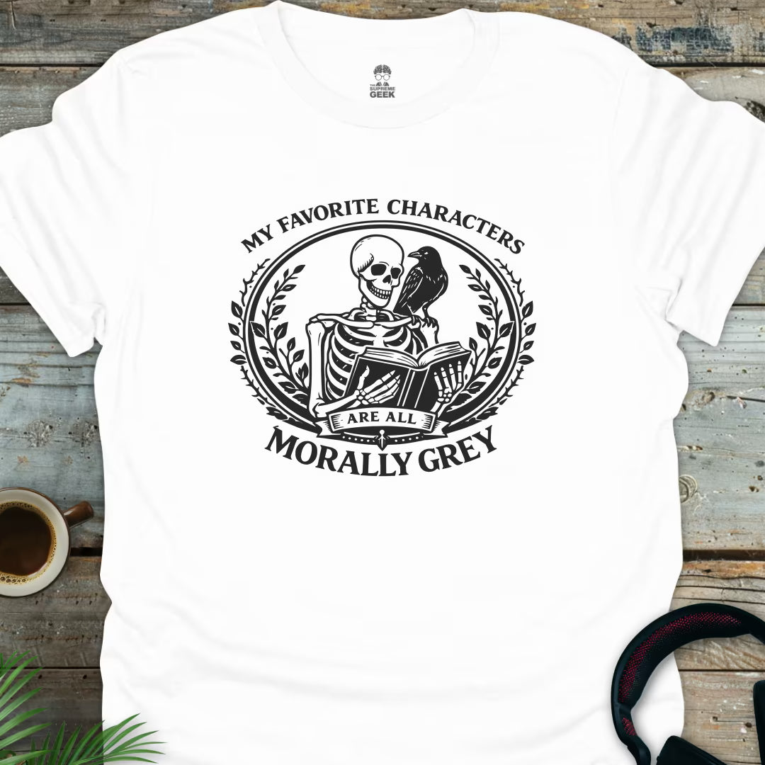 Morally Grey - Geek T-Shirt - White
