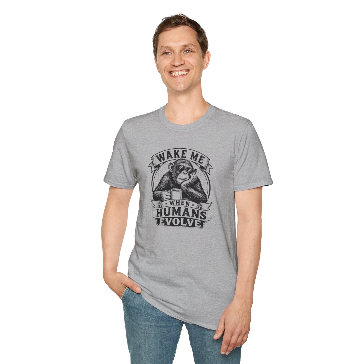 Wake Me When Humans Evolve - Geek T-Shirt