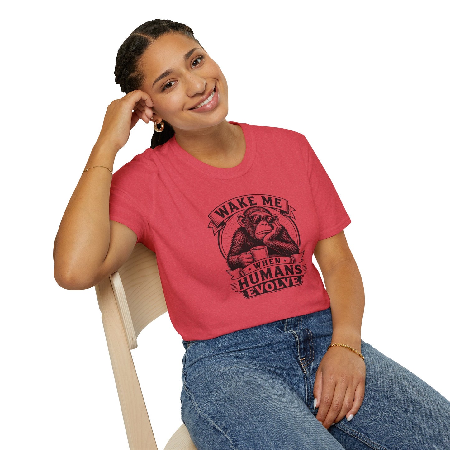Wake Me When Humans Evolve - Geek T-Shirt