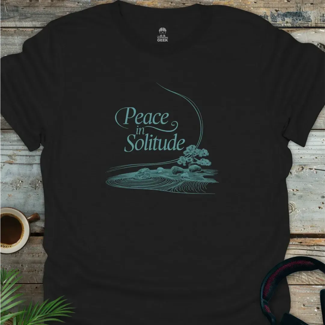 Peace In Solitude (Bonsai) - Geek T-Shirt - Black
