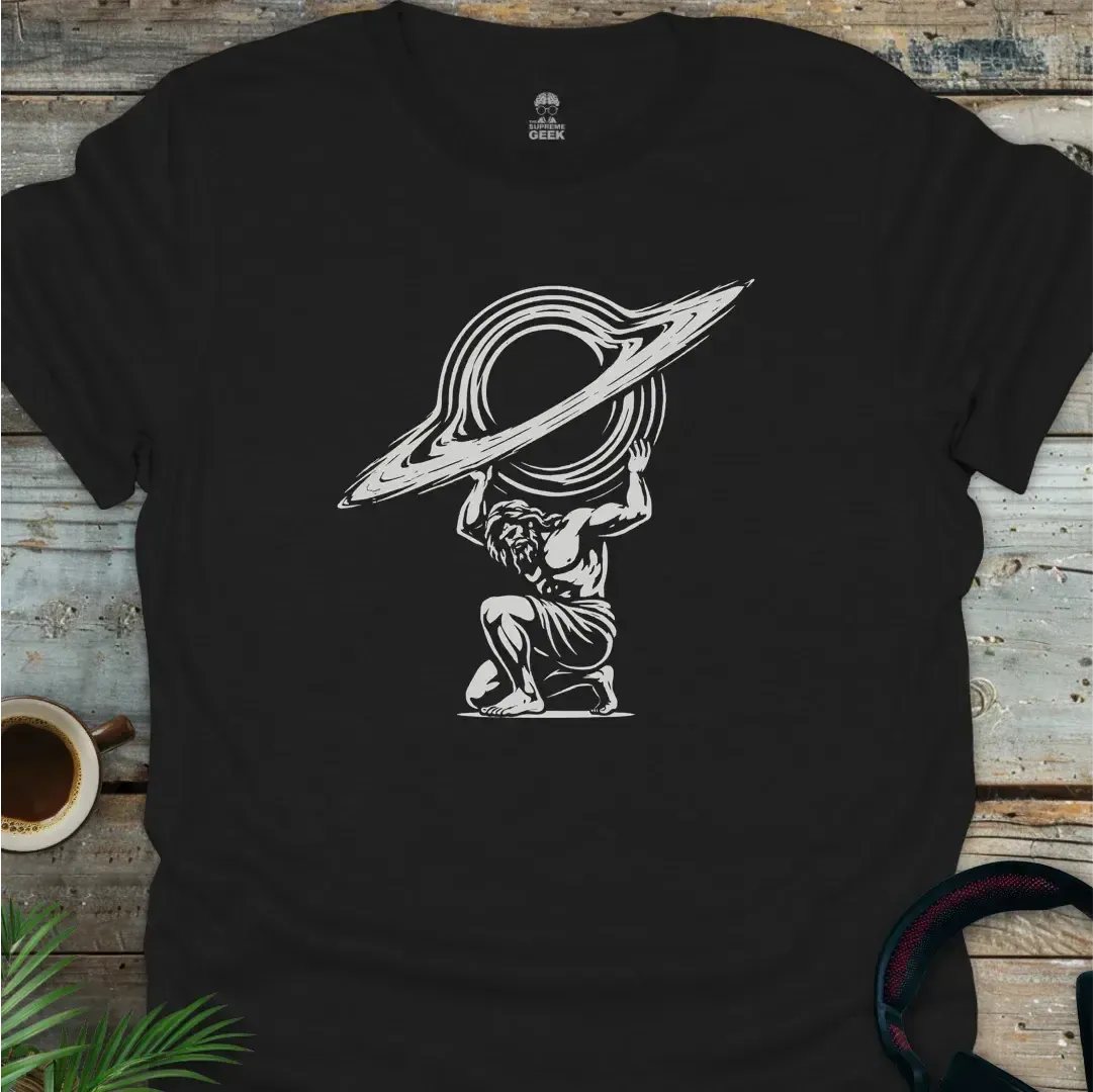 Atlas With Blackhole - Geek T-Shirt