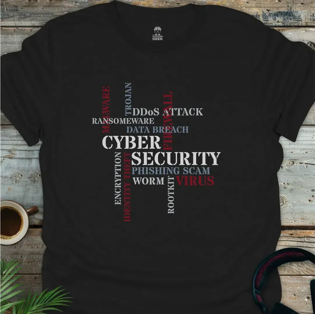 Cyber Security - Geek T-Shirt - Black