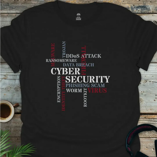 Cyber Security - Geek T-Shirt - Black