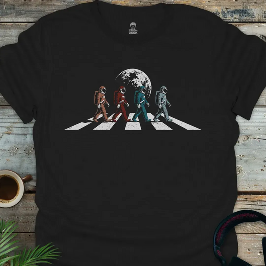 Abbey Road Astronauts - Geek T-Shirt - Black