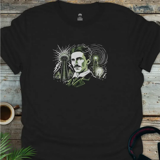Nikola Tesla - Geek T-Shirt - Black