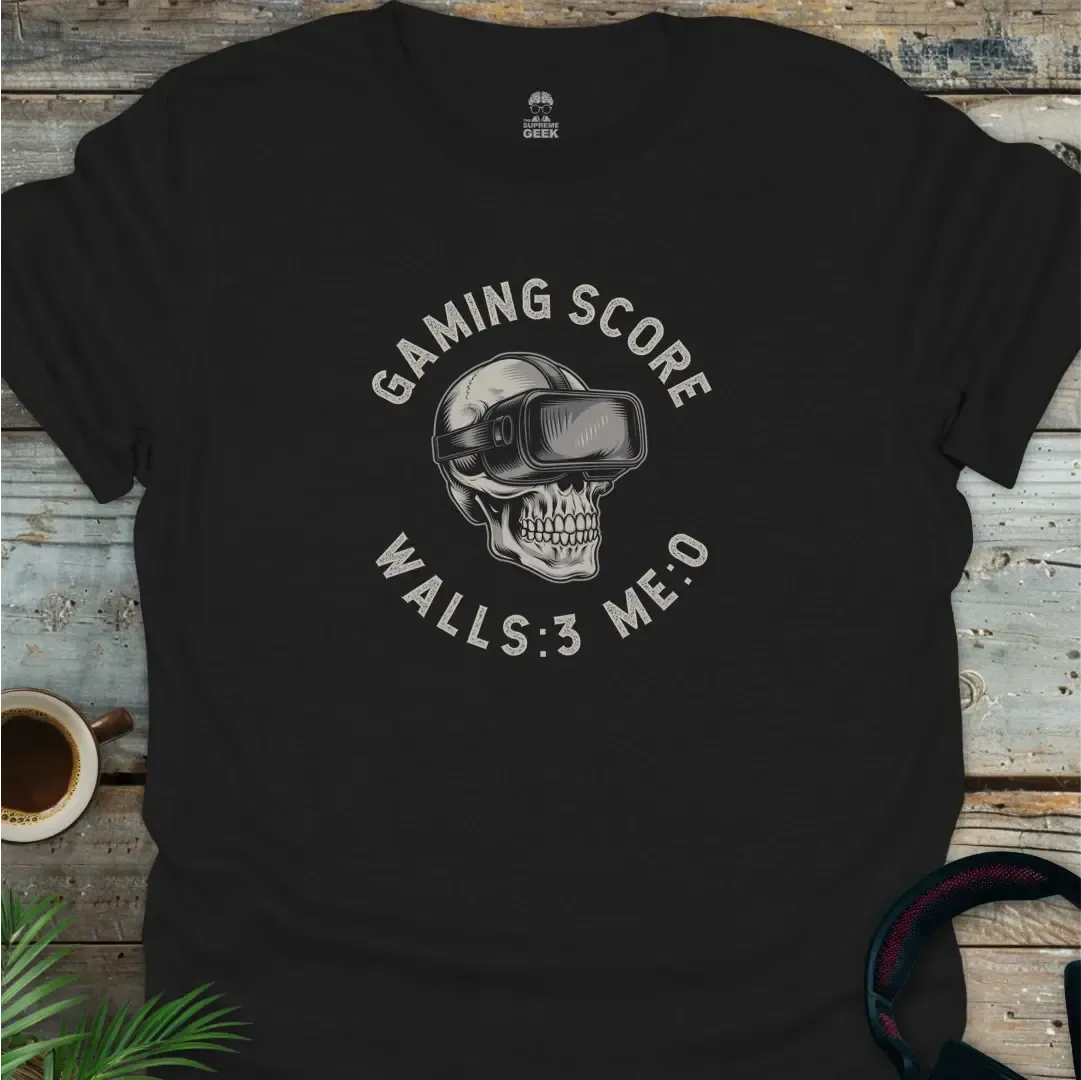 Gaming Score (VR) - Geek T-Shirt - Black