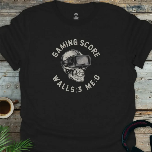 Gaming Score (VR) - Geek T-Shirt - Black
