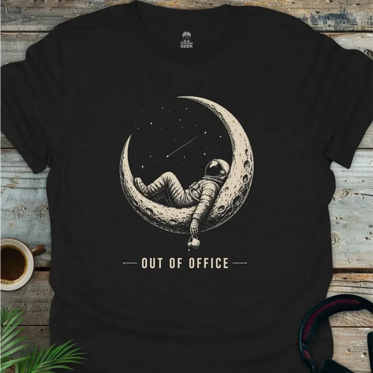 Slumbering Astronaut - Geek T-Shirt - Black