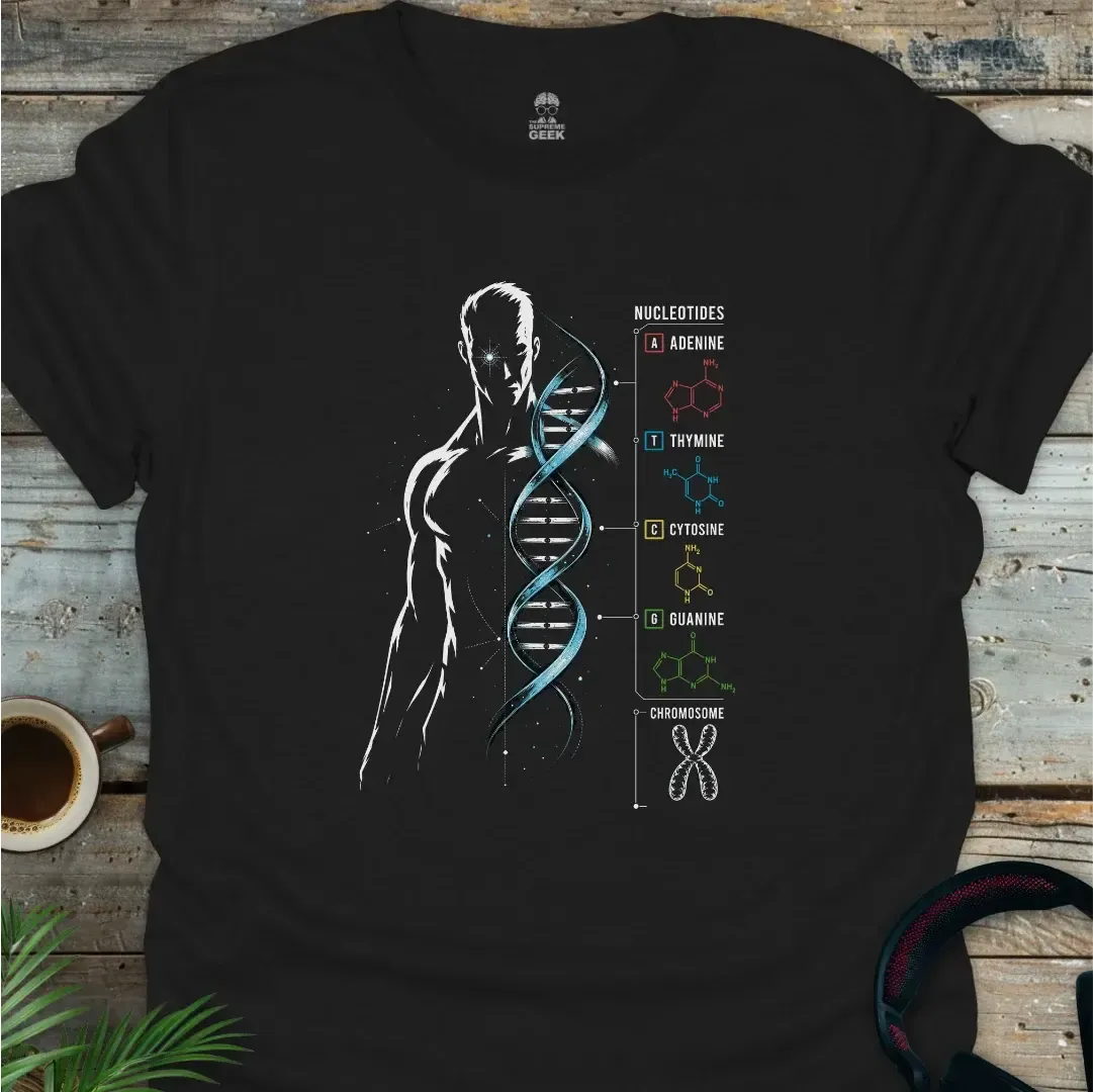 DNA & Nucleotides - Geek T-Shirt - Black