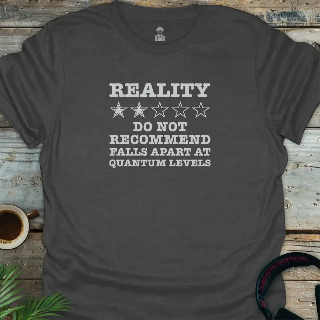Reality Review - Do Not Recommend - Geek T-Shirt - Dark Heather