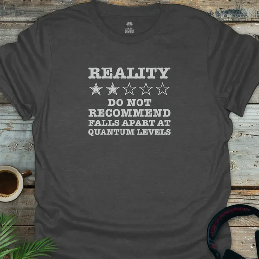 Reality Review - Do Not Recommend - Geek T-Shirt - Dark Heather
