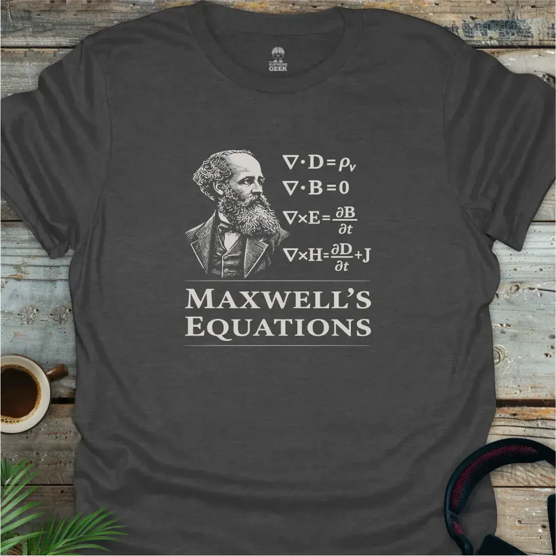 Maxwell's Equations - Geek T-Shirt - Dark Heather