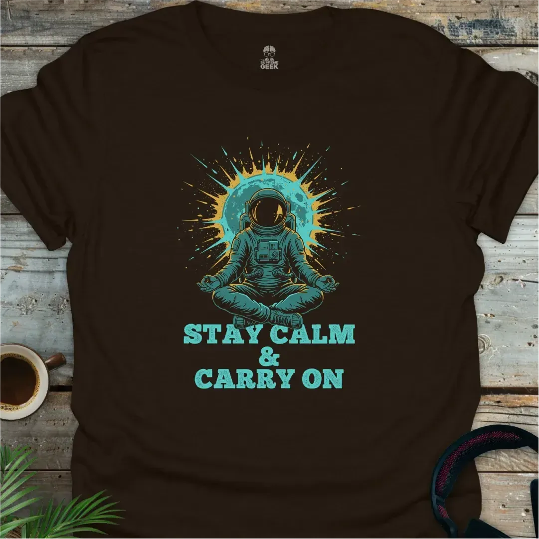 Stay Calm & Carry On - Geek T-Shirt