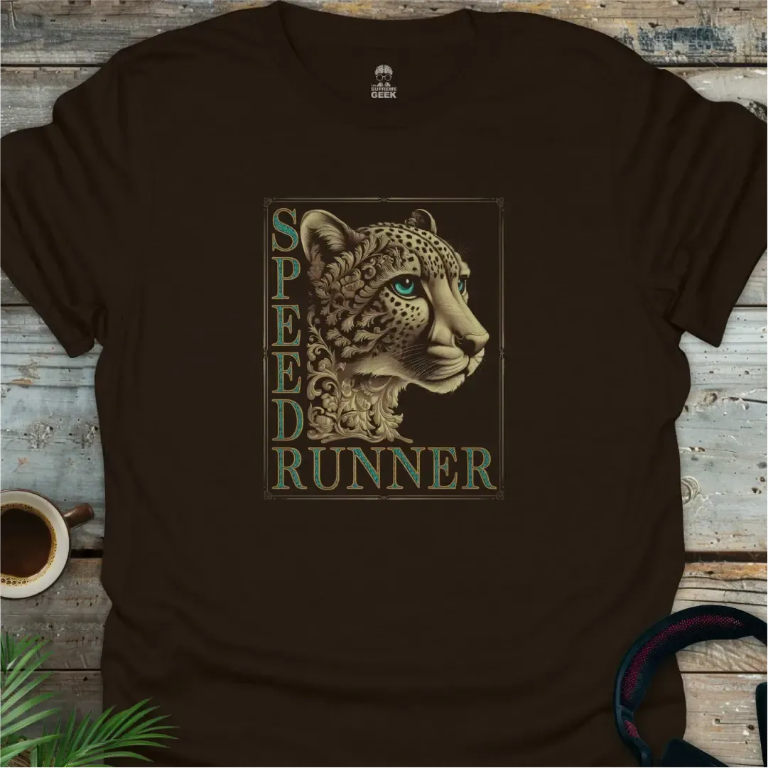 Speed Runner - Geek T-Shirt - Dark Chocolate