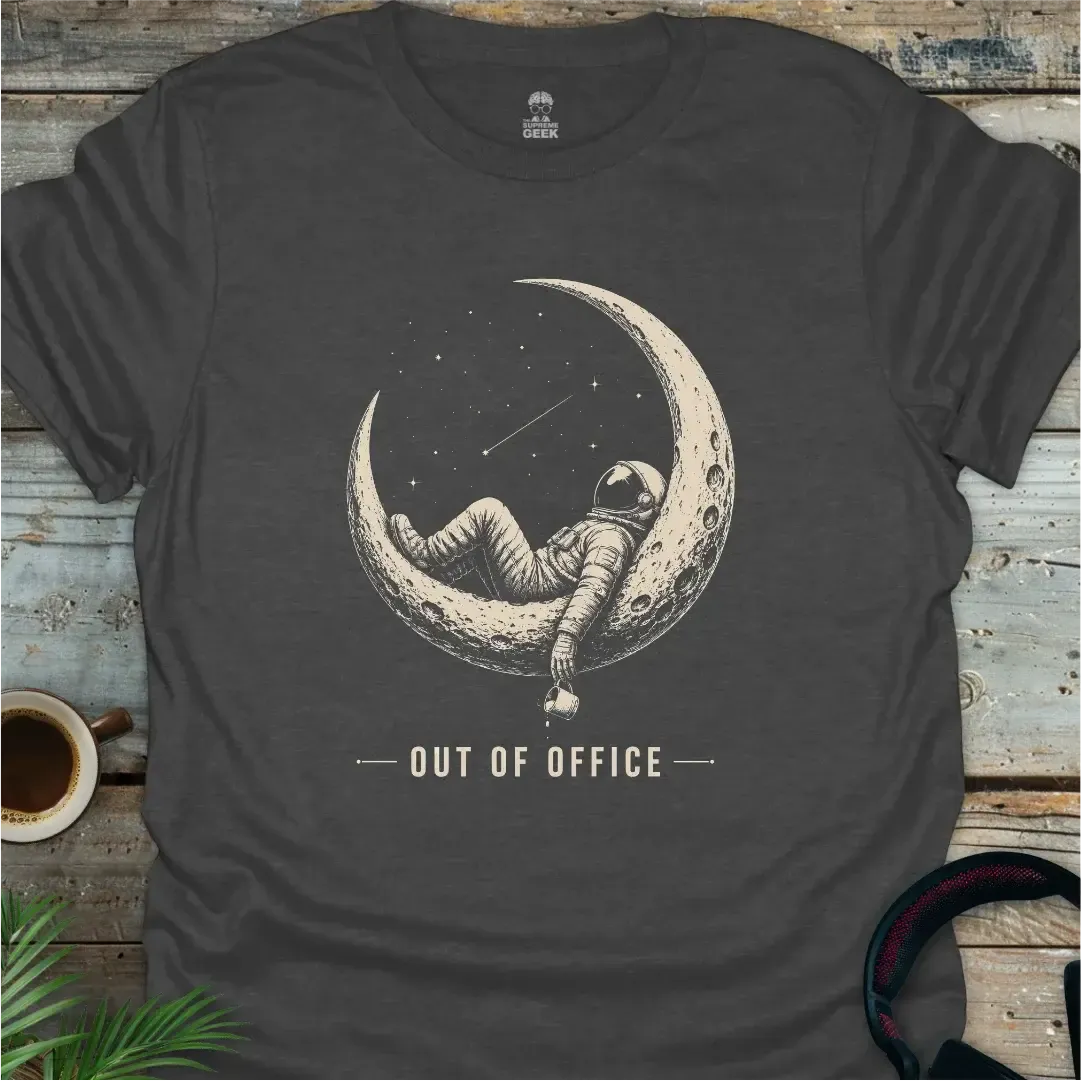 Slumbering Astronaut - Geek T-Shirt - Dark Heather