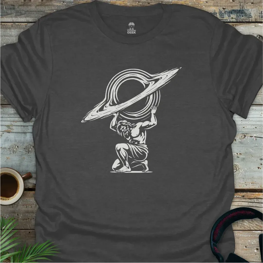 Atlas With Blackhole - Geek T-Shirt