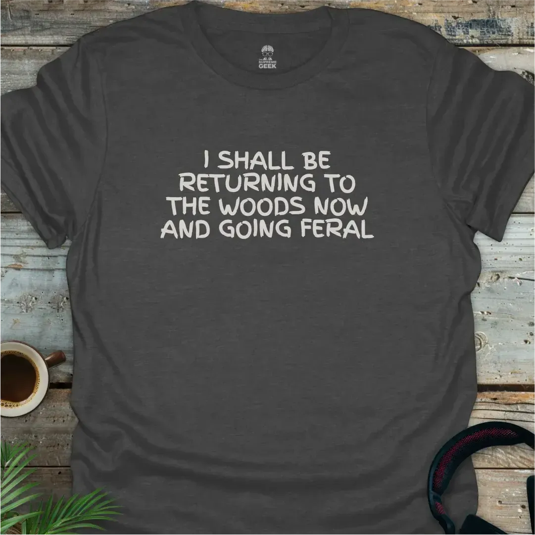Returning To The Woods - Geek T-Shirt - Dark Heather
