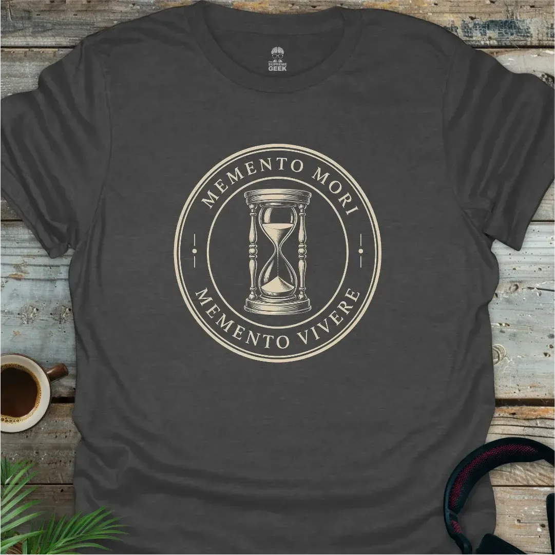 Memento Mori Memento Vivere - Geek T-Shirt - Dark Heather