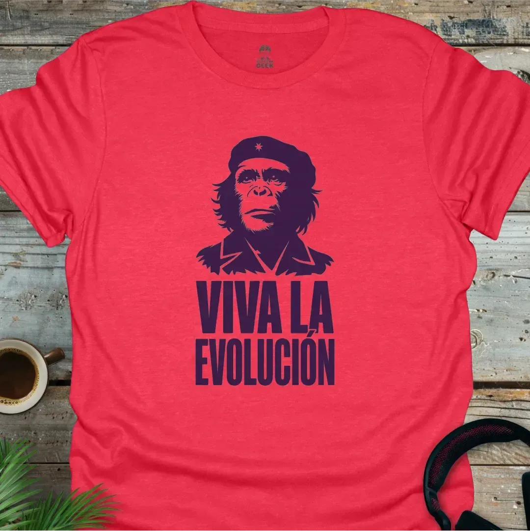 Viva La Evolución - Geek T-Shirt - Heather Red