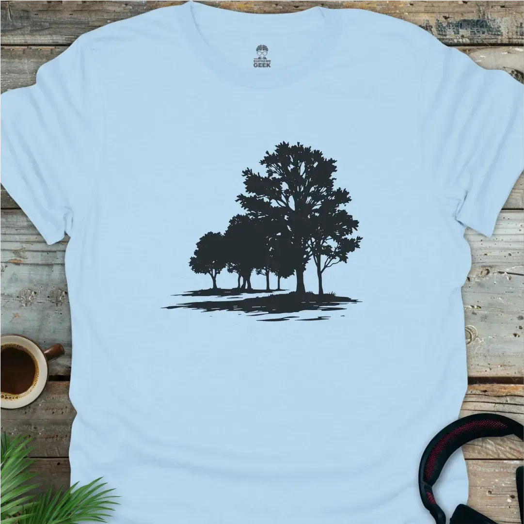 The Suggestion Of Trees - Geek T-Shirt - Light Blue