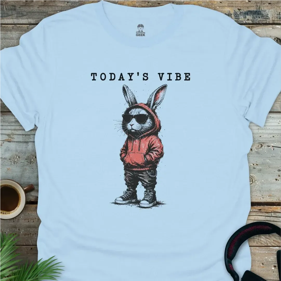 Today's Vibe (Rabbit) - Geek T-Shirt - Light Blue