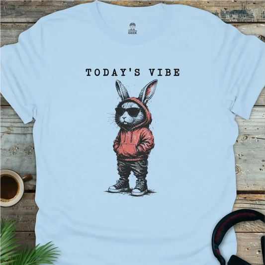 Today's Vibe (Rabbit) - Geek T-Shirt - Light Blue