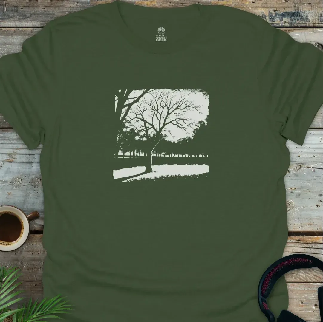 The Park - Geek T-Shirt - Military Green