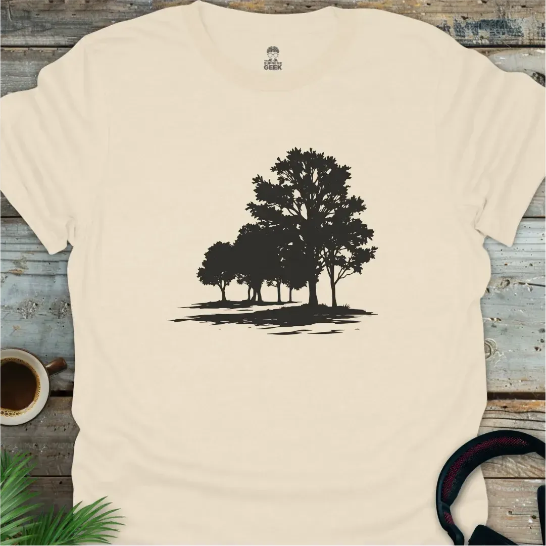 The Suggestion Of Trees - Geek T-Shirt - Natural