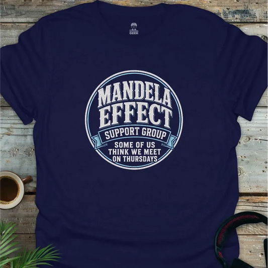 Mandela Effect Support Group - Geek T-Shirt - Navy