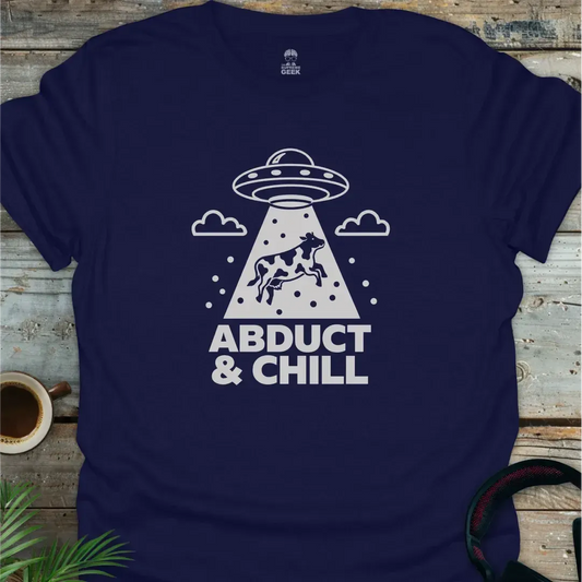 Abduct & Chill - Geek T-Shirt - Navy
